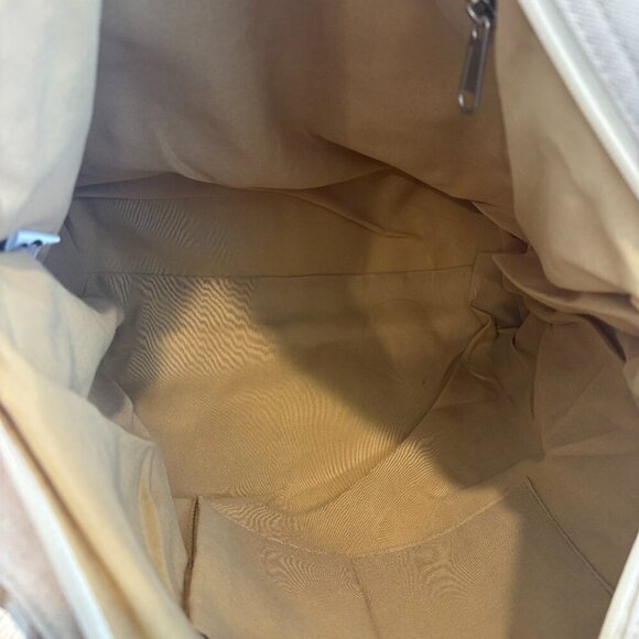 America & Beyond Medium BeadedTote w/ Bag Strap & Wristlet/Pouch - Natural Gold - Picture 6 of 12